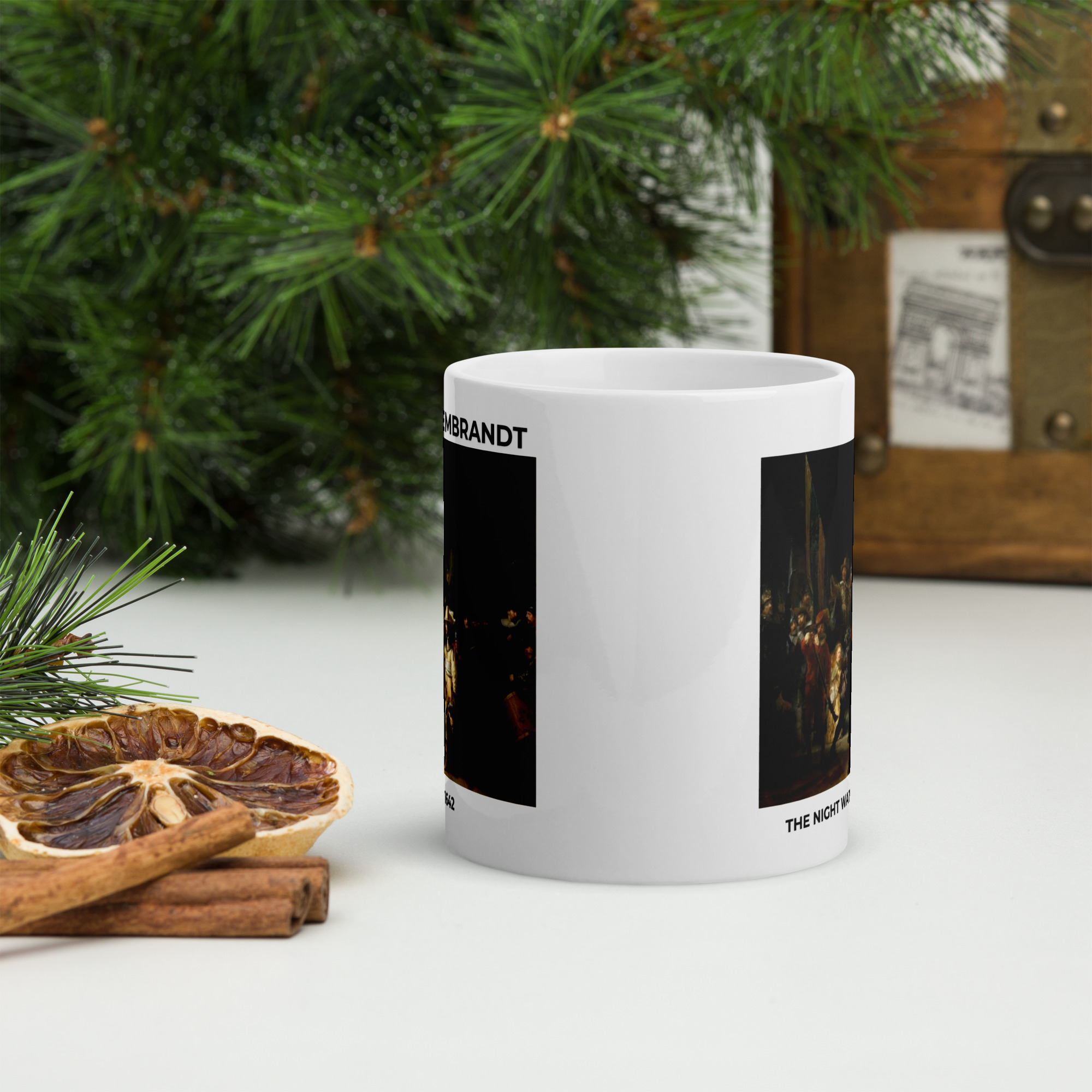 The Night Watch White glossy mug - Image 3