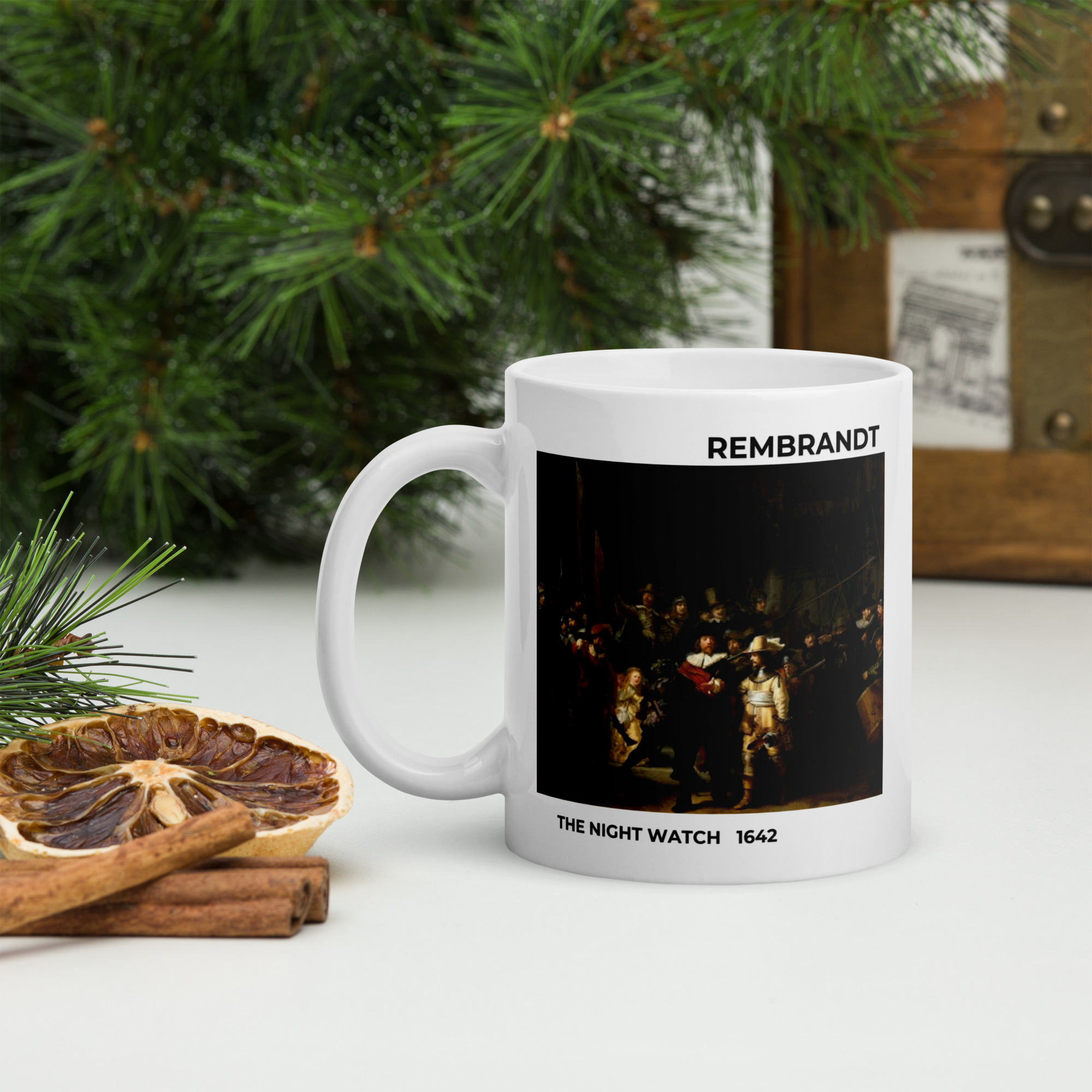 The Night Watch White glossy mug - Image 2